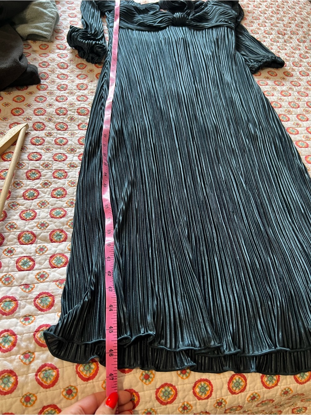 NWT Baltic Born Amani Plated Midi Dress in Peacock Blue size Large retails $79 - Picture 10 of 10